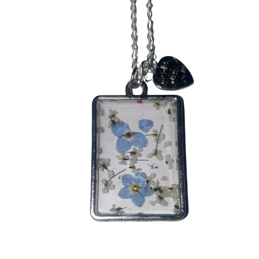 Handmade Necklace - Forget me not & Gyp